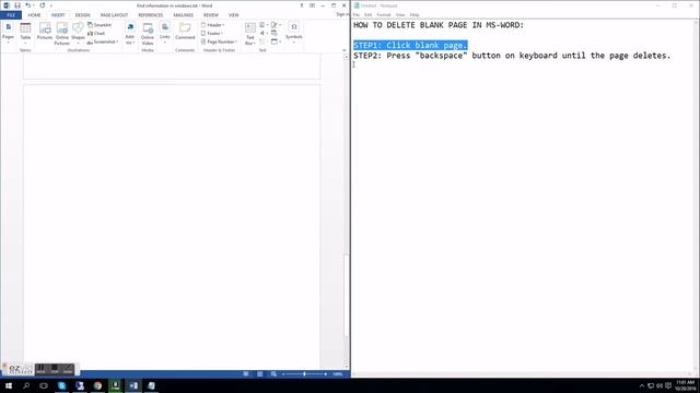 How to remove unwanted blank page in Microsoft word 2013 смотреть онлайн