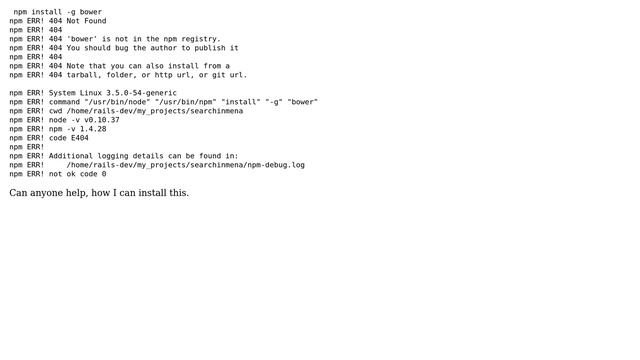 Unable to install npm with bower in ubuntu 12.04 (2 Solutions!!) смотреть онлайн
