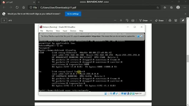 Konfigurasi IP Address Linux debian dengan virtual box смотреть онлайн