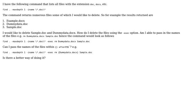 How can I delete a specific file from a set of results using the find command in Linux? смотреть онлайн