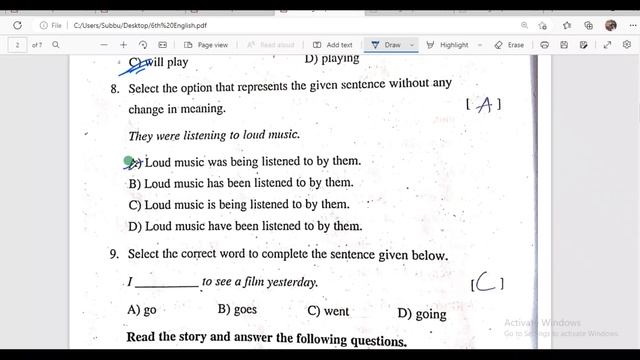 6th class FA 3 English 🗝️ Key Bit answers Question paper смотреть онлайн