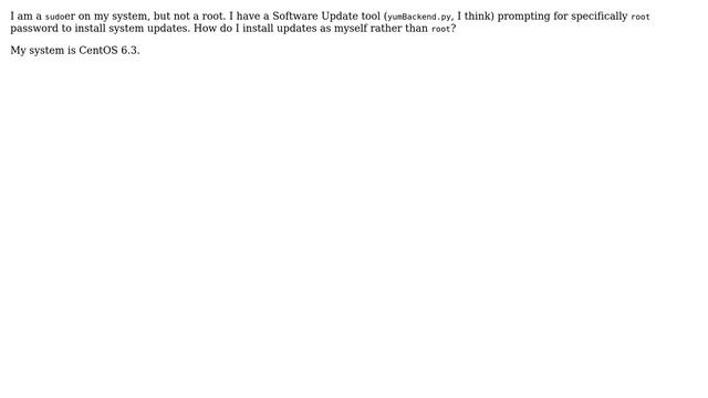 Unix & Linux: How to run Software Update w/out root password? смотреть онлайн