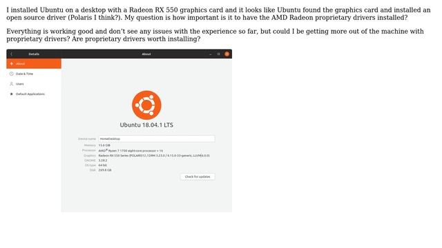 Ubuntu: Are proprietary graphic drivers worth installing? смотреть онлайн