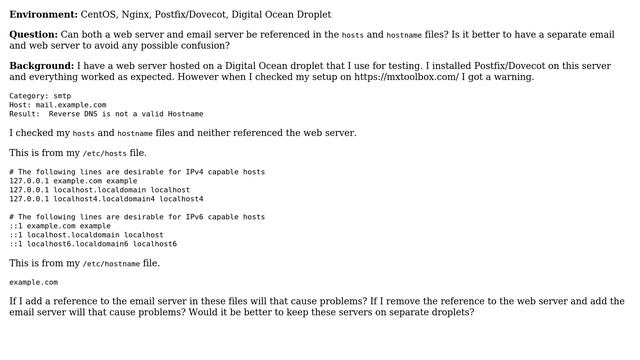 Can both a web server and email server be referenced in the hosts and hostname files? смотреть онлайн