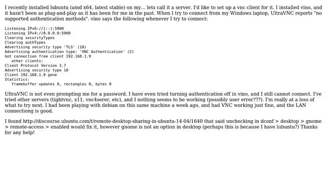 Ubuntu: Help with vino (lubuntu) смотреть онлайн
