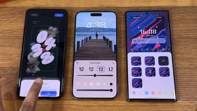 Xiaomi HyperOS vs Apple iOS 17 vs Samsung OneUI 6.0 - LockScreen Customisation смотреть онлайн