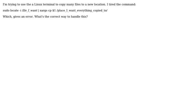 Using a Linux/Unix terminal to copy many files to a new location смотреть онлайн