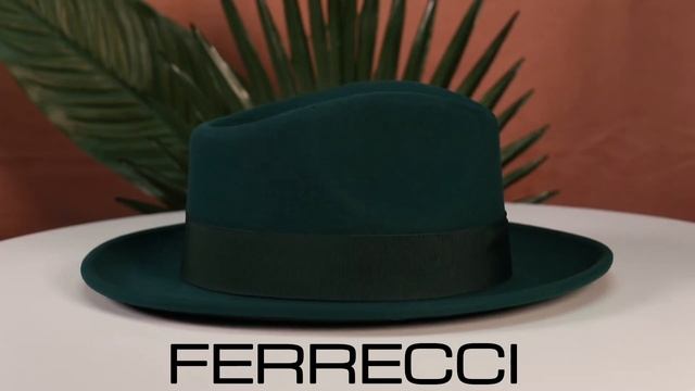 Ferrecci 100% Australian Wool Hunter Green Crushable Fedora Hat смотреть онлайн