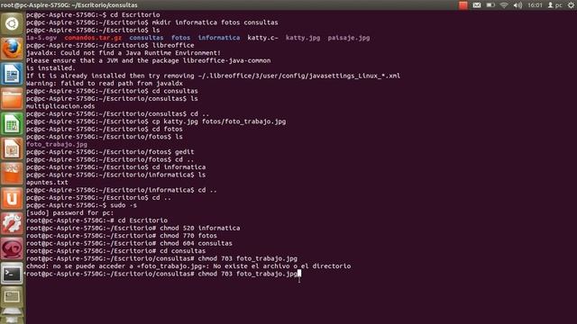 Uso del Comando chmod en la terminal смотреть онлайн