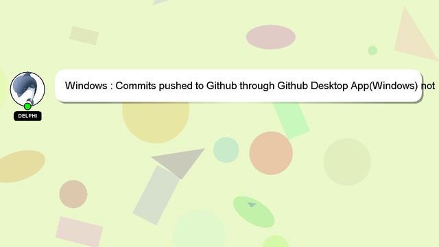 Windows : Commits pushed to Github through Github Desktop App(Windows) not showing up смотреть онлайн