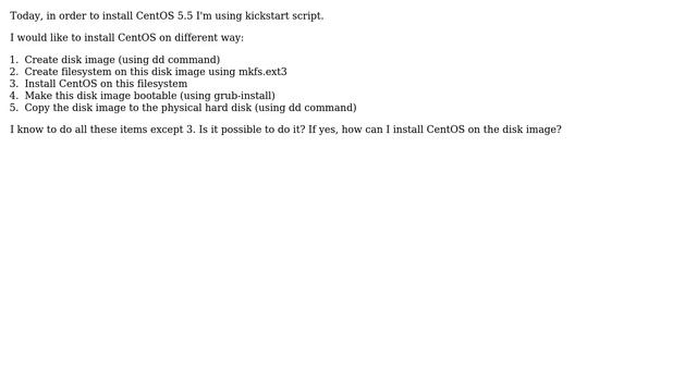DevOps & SysAdmins: CentOS 5.5 installation on disk image (2 Solutions!!) смотреть онлайн