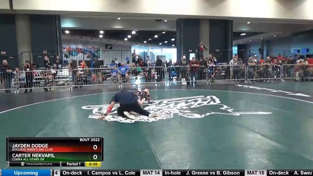 12U 74 Jayden Dodge Bulldog Wrestling Club Vs Carter Nekvapil Cobra All-Stars OR