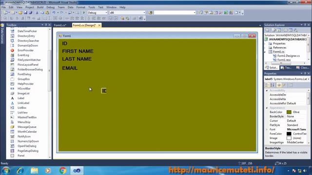 C# AND MYSQL DATABASE CRUD TUTORIAL #5 - How To Add Labels In A Form смотреть онлайн