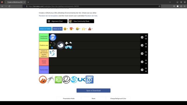 Tier list de interfaces do Linux смотреть онлайн
