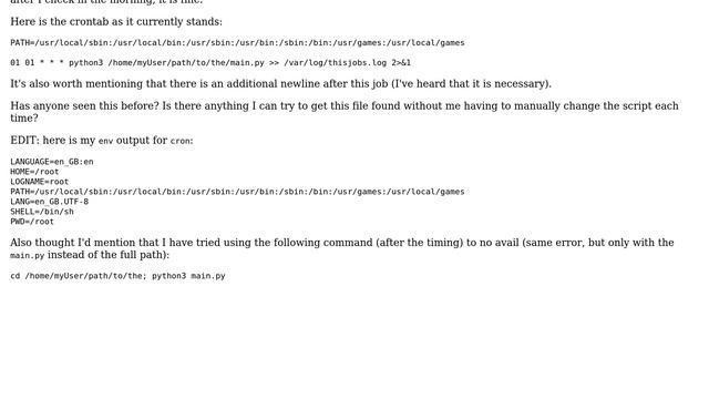 Ubuntu: Cron can't find file at night? смотреть онлайн