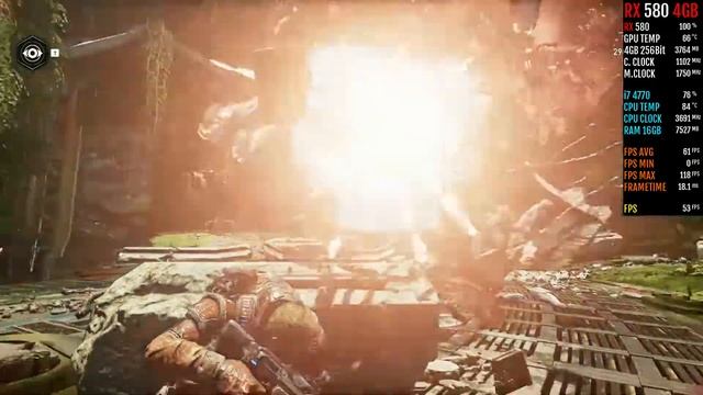 Gears 5 - RX 580 4GB - i7 4770 - High Setting - 1080p смотреть онлайн
