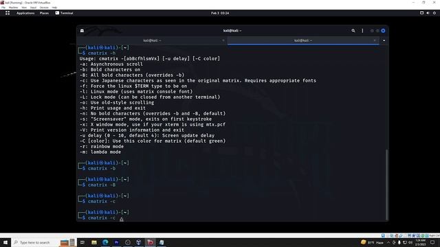How to use cmatrix in kali Linux terminal ///#programming ... смотреть онлайн
