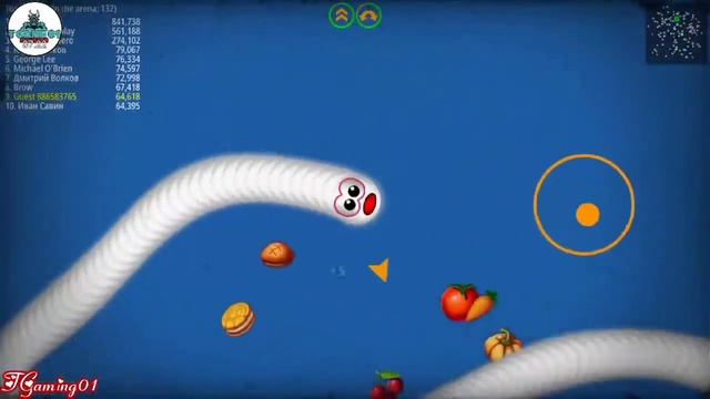 Worms Zone .io - Gameplay Walkthrough (iOS, Androide) Snake Wars, New Video, Won Score - 100000 смотреть онлайн