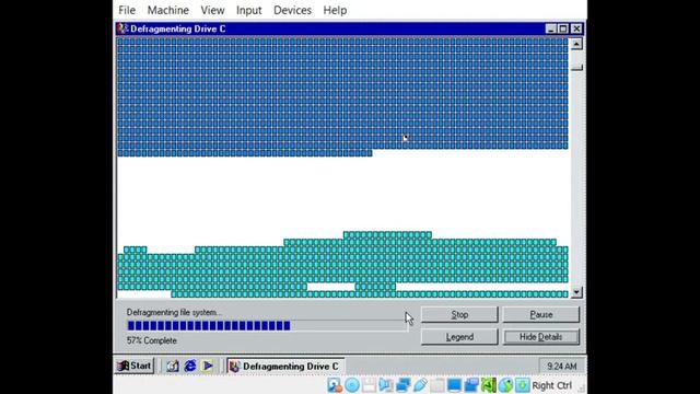 Defragmentation of Windows ME C Drive on VirtualBox with Music смотреть онлайн