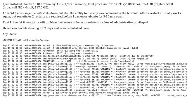 Ubuntu: sudo and wifi fail simultaneously смотреть онлайн