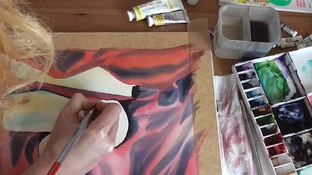 How To Watercolour | Still Life Apples and Books смотреть онлайн