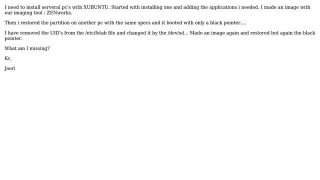 After restore ubuntu image hangs on black pointer смотреть онлайн