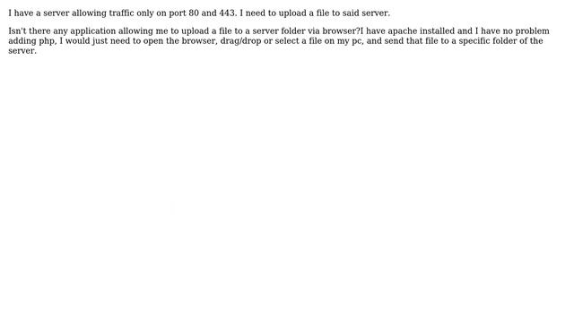 Unix & Linux: Lightweight application to send files via browser with http смотреть онлайн