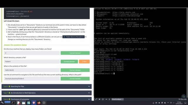 TryHackMe - Linux Fundamentals Part 1 | Explicação e Resolução смотреть онлайн