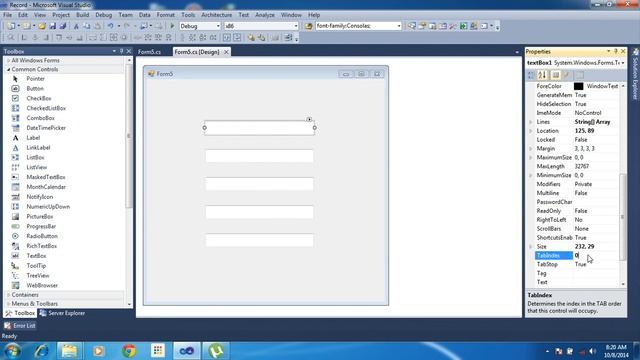 Visual Studio Tab control смотреть онлайн