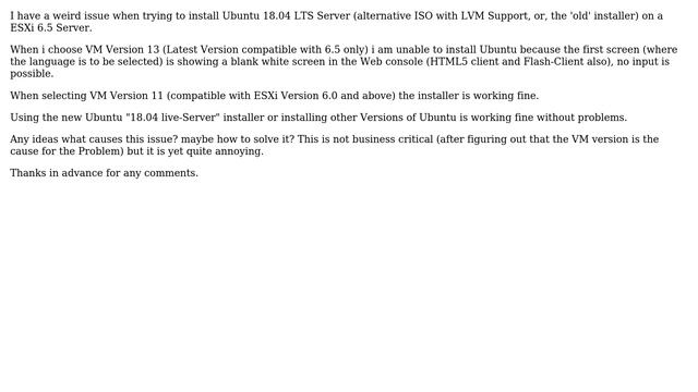 Ubuntu 18.04 LTS installation in ESXi 6.5 смотреть онлайн
