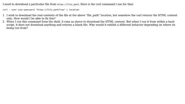 Curl command to download a file over HTTPS смотреть онлайн