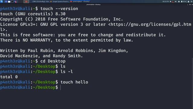 linux 03 touch Command смотреть онлайн