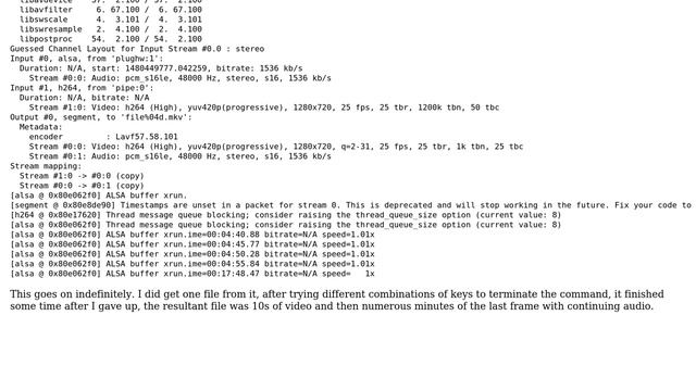 Unix & Linux: How do I use ffmpeg or avconv to create a file from a raw source? смотреть онлайн