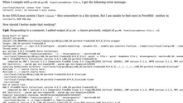 Unix & Linux: Enabling support for AddressSanitizer in FreeBSD смотреть онлайн