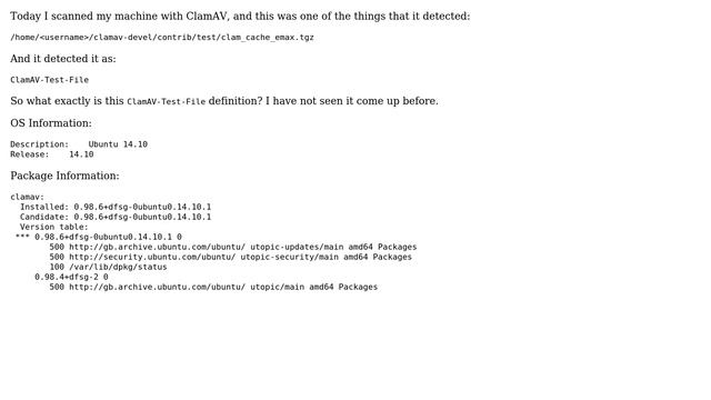 Ubuntu: ClamAV-Test-File virus definition смотреть онлайн
