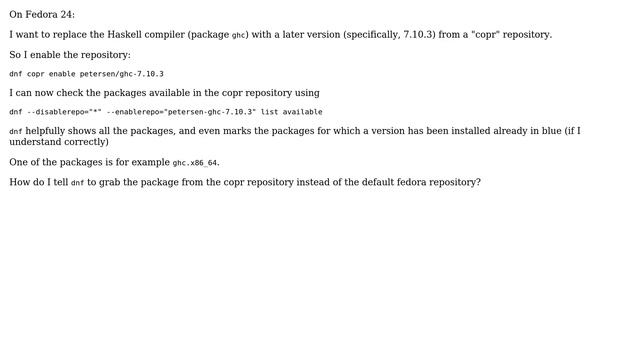 How to make "dnf" use packages from a "copr" repository? смотреть онлайн