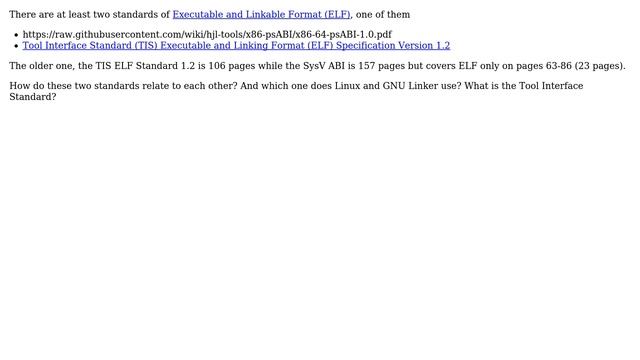 Unix & Linux: Different standards of ELF (SysV vs TIS) and Linux? (2 Solutions!!) смотреть онлайн