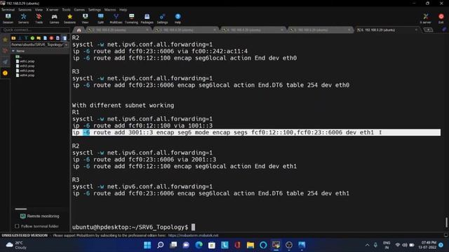 static srv6 with Linux diff subnet | Hands on experience of networking | Srv6 hands on with Linux смотреть онлайн