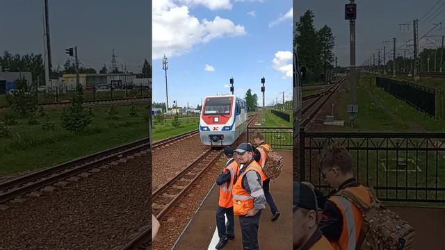 сцепление с составом на станции Царскосельская смотреть онлайн