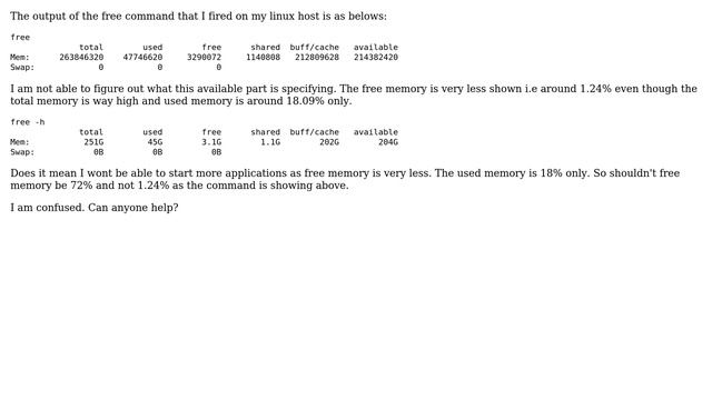 Ubuntu: What is available memory while using free command? смотреть онлайн