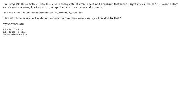 Unix & Linux: share - send via email in Dolphin does not work смотреть онлайн
