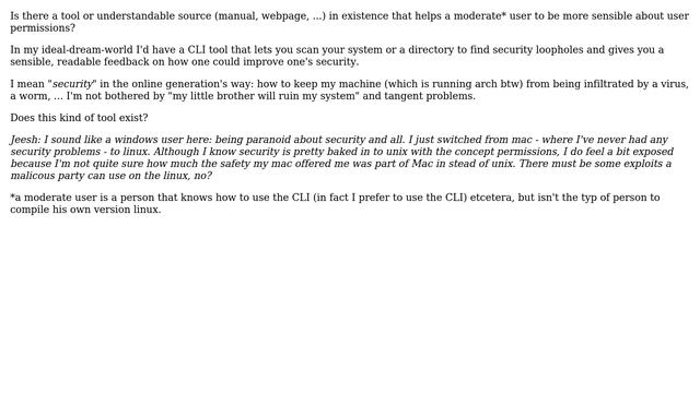 Unix & Linux: A tool that helps me to be sensible on permissions? смотреть онлайн