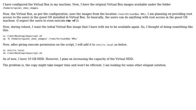 Unix & Linux: simulate the read only environment without the users realizing it in VirtualBox смотреть онлайн