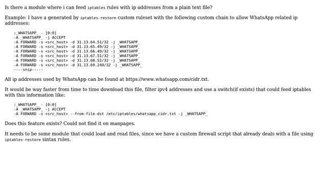 Unix & Linux: How to feed iptables rules with a list of ip addresses on a text file? смотреть онлайн