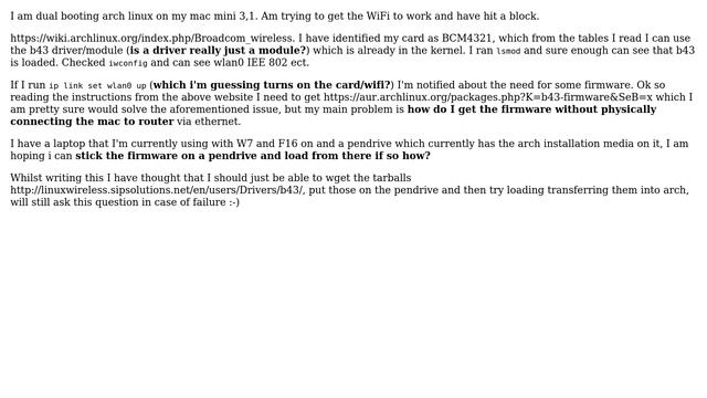Unix & Linux: Getting wifi up and running in Arch Linux on Mac Mini 3,1 смотреть онлайн