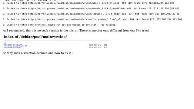 Why apt-cache policy shows wrong version for deb on mirror? смотреть онлайн
