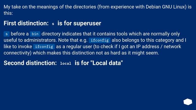 What are the meanings of /usr/sbin, /usr/local/sbin and /usr/local/bin? смотреть онлайн