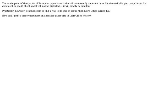 Unix & Linux: Automatically fit document on smaller paper size (LibreOffice Writer) смотреть онлайн