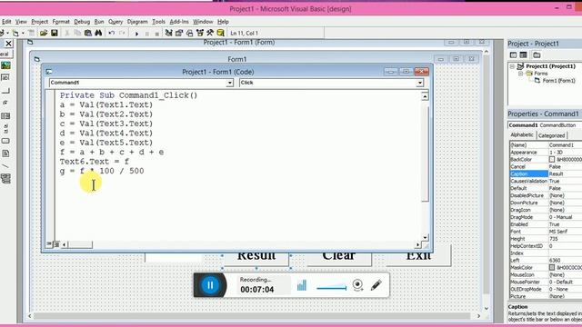 Students Marks Calculation in Visual Basic 6 0 смотреть онлайн