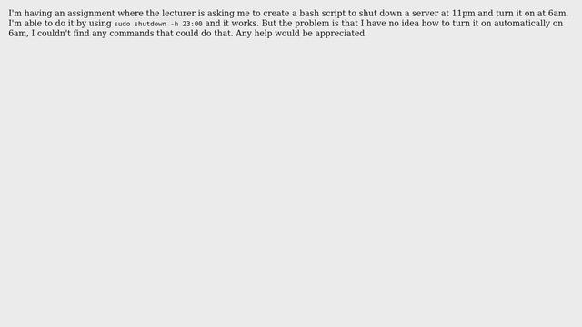 Ubuntu: shut down linux server and turn on automatically at specific time смотреть онлайн